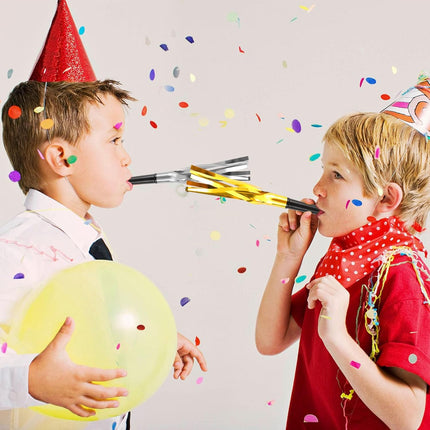24-Piece New Year’s Eve Noise Makers – Gold & Silver Party Blowers Set