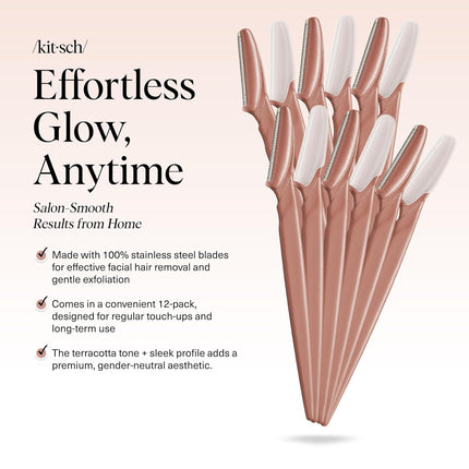 Dermaplane Razor for Women – 12 PCS Facial Shaver & Exfoliating Tool