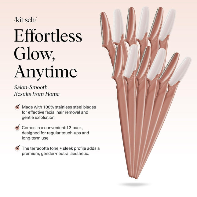 Dermaplane Razor for Women – 12 PCS Facial Shaver & Exfoliating Tool