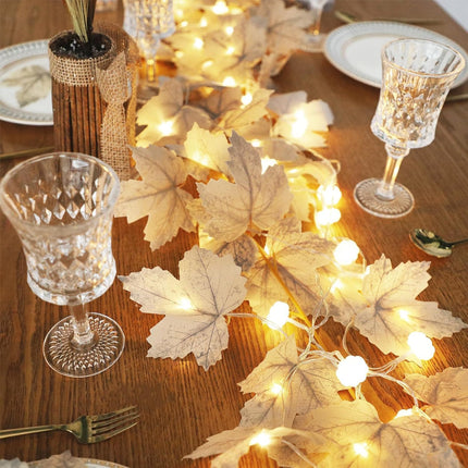Fall Pumpkin Garland Lights – 2-Pack, 60 LED, 20Ft Indoor & Outdoor Thanksgiving Decor