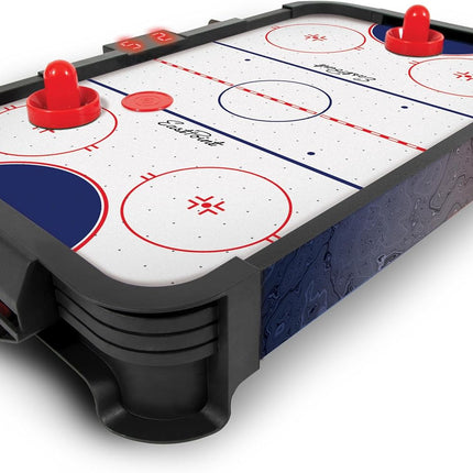 Tabletop Air Hockey Game, Compact Table with LED Scoreboard, Pucks & Pushers