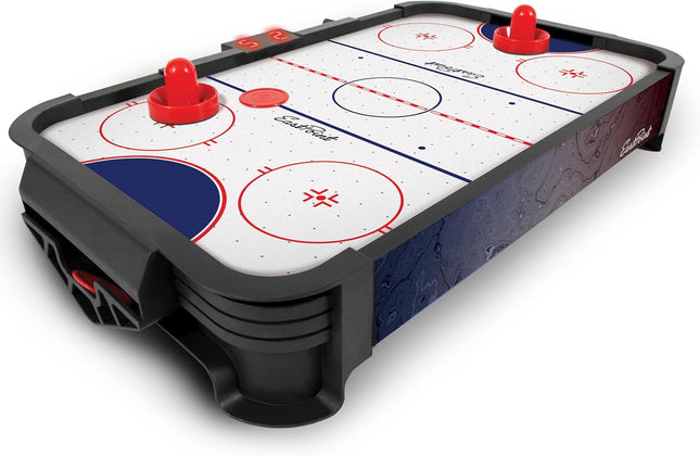 Tabletop Air Hockey Game, Compact Table with LED Scoreboard, Pucks & Pushers