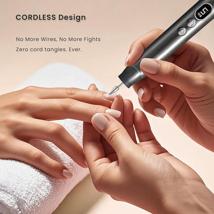 Portable Nail Drill Kit – 5 Speeds, 6 Premium Bits, LED for Gel & Acrylic