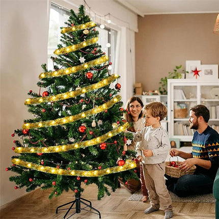 Christmas Ribbon Fairy Lights – 16.4ft 50 LED Battery Operated Warm Light