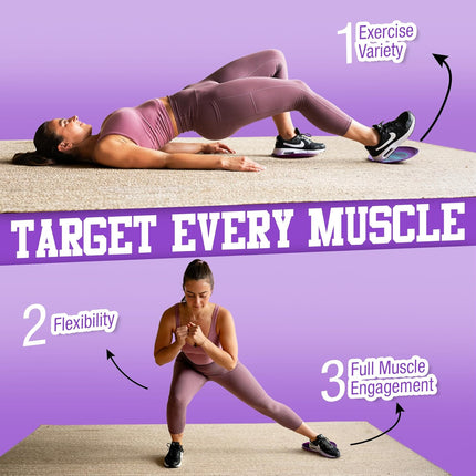 Exercise Sliders for Full-Body Resistance: Carpet & Hardwood Floor Discs with Video Workouts