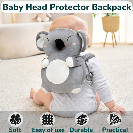 Baby Head Protector Backpack – Koala Helmet for Crawling & Walking 0.5–2Y