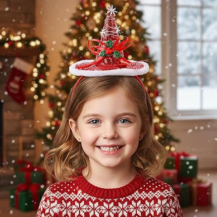2PCS Santa Hat Headbands – Merry Christmas Hair Accessories for Women & Girls