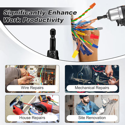 4-Pack Wire Twister Tool – Drill Attachment for 8–24 AWG Wire Nuts