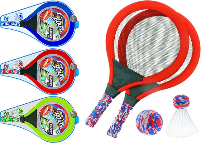 Beach Paddle Ball Set 2 Rackets Ball & Birdie Outdoor Beach Garden Game Toy