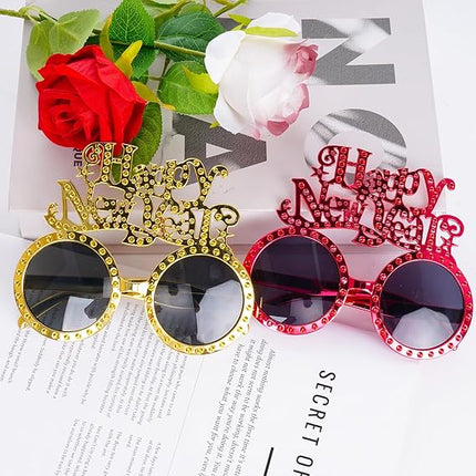 6-Piece Happy New Year Party Glasses – Funny NYE Eyewear & Photo Props