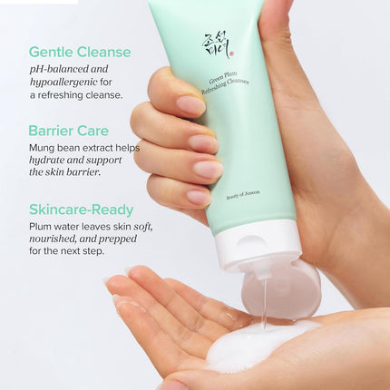 Green Plum Refreshing Cleansing Gel 100ml, Deep Pore Facial Cleanser, Korean Skincare
