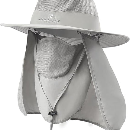 Outdoor Fishing Hat with Neck Flap UV Protection Sun Cap for Adults