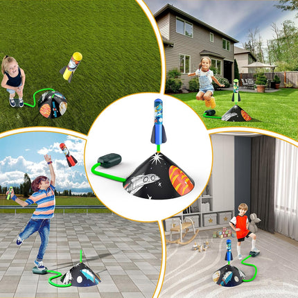 Rocket Launcher for Kids – Outdoor Fun with 8 Foam Rockets, Age 3+
