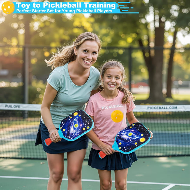 Kids Pickleball Paddles Set of 2 – Outdoor Yard, Beach & Camping Games