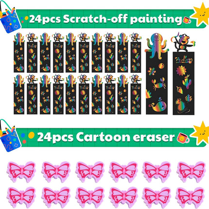 24Pack Stationery Party Favors for Kids – Birthday Goodie Bags, Classroom Gifts