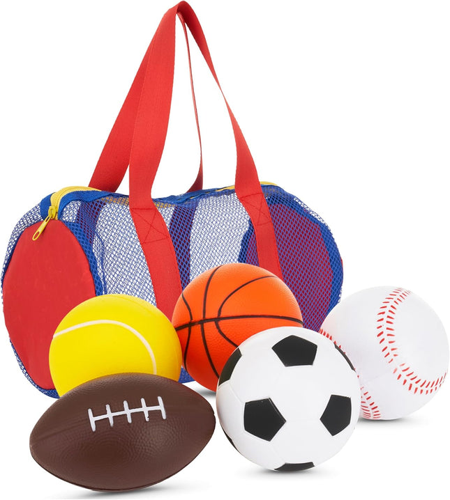 5-Piece Foam Ball Set for Kids, Active Play Toy for Indoor & Outdoor Fun