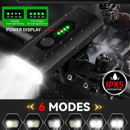 Ultra Bright 4000LM Bike Light – Front Headlight & Rear Light for Night Riding