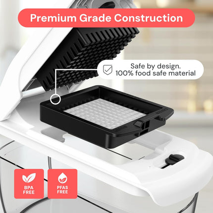 Original Pro Chopper 4-in-1, Vegetable & Fruit Chopper with Container, White