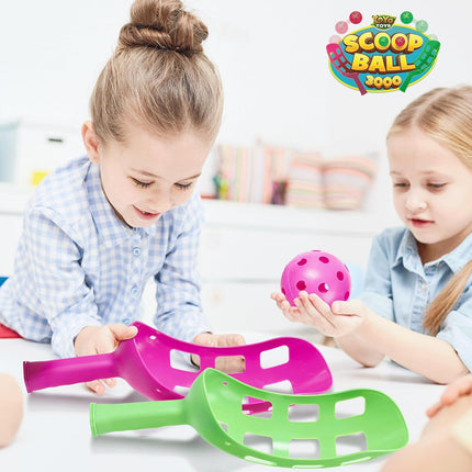 Scoop Ball Toss and Catch Game Set with 2 Scoops 2 Balls PVC Carry Case