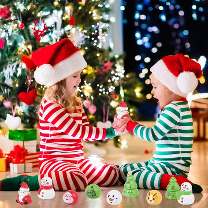 10PCS Mini Pull Back Christmas Cars Toys Party Favors for Kids Stocking Stuffers