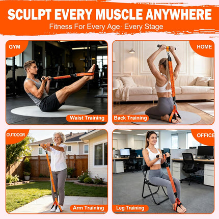 Foot Pedal Exercise Bands with Handles for Men Women Full Body Workout