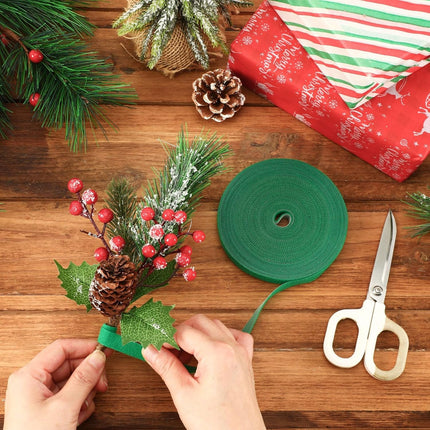 Christmas & Halloween Garland Ties – 164FT Green Twist Ties for Wreaths