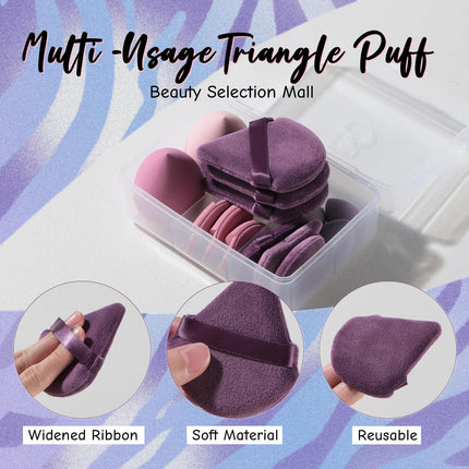14PCS Makeup Sponge Set Triangle Puff Beauty Blender with Travel Case