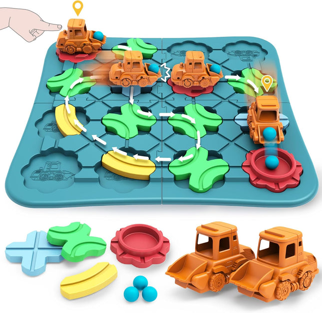 Kids STEM Logic Game – Road Builder Brain Teaser Puzzle for Ages 3–7