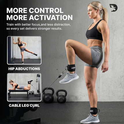 Fitness Ankle Strap for Cable Machine – Padded Cuff for Leg & Glute Workouts