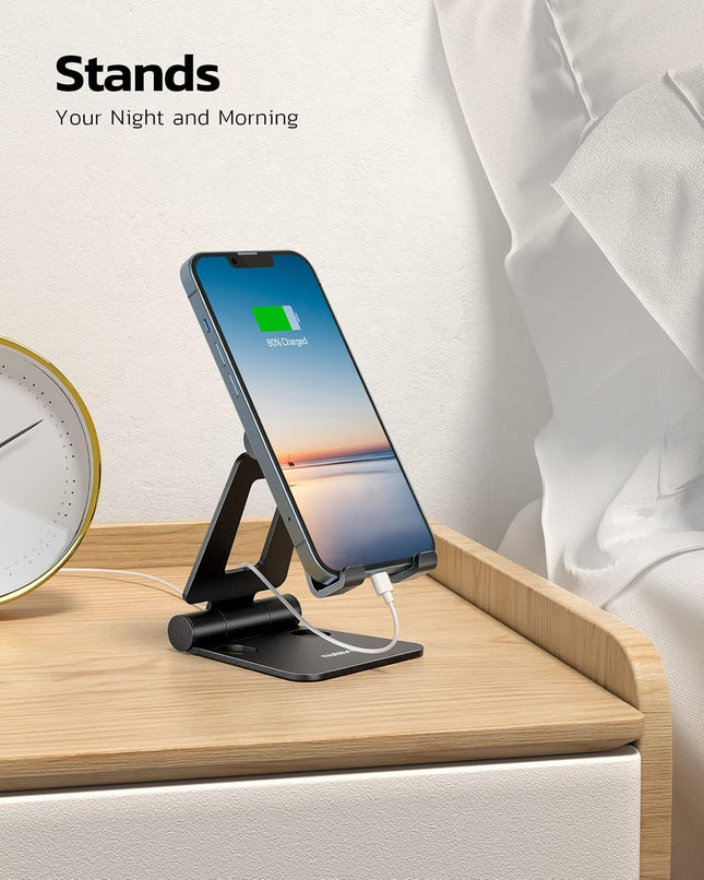 Dual Folding Phone Stand – Adjustable Desktop Holder for iPhone, Switch & All Phones