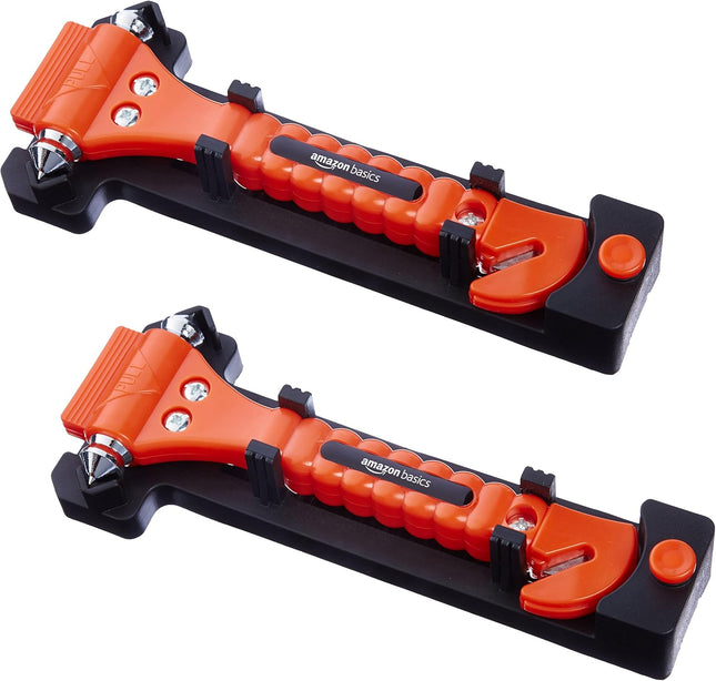 2-Pack Emergency Seat Belt Cutter & Window Hammer – Car Safety Tools (SW-835)