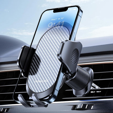 Car Phone Holder with Metal Hook Clip, Air Vent Mount for iPhone Android