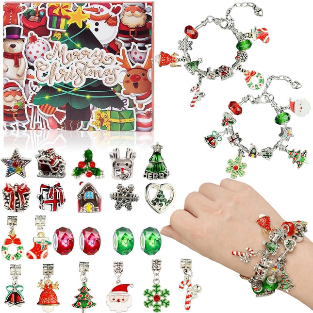2025 Advent Calendar for Girls – DIY Jewelry Charm Bracelet Kit, 24 Days