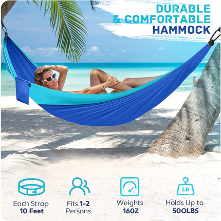 Lightweight Camping Hammock with Tree Straps Portable Nylon Travel Swing