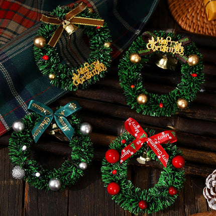 5 Pack Small Christmas Wreaths – Red Bow, Berry & Pinecone Indoor Decor