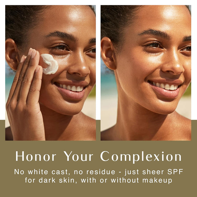 Moisturizing SPF 30 for Women – Ultra Sheer, Safe for Melanin Rich Skin