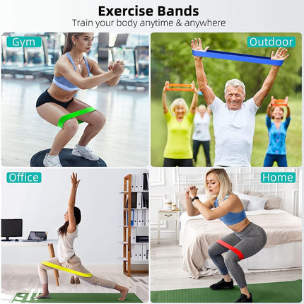 Resistance Bands 5 Pack Exercise Bands for Strength Training and Home Workouts