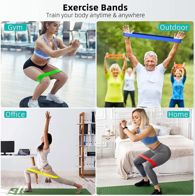 Resistance Bands 5 Pack Exercise Bands for Strength Training and Home Workouts