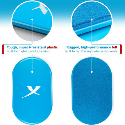 2 Pack Exercise Sliders Double Sided Gliding Discs for Hard Carpet Floors