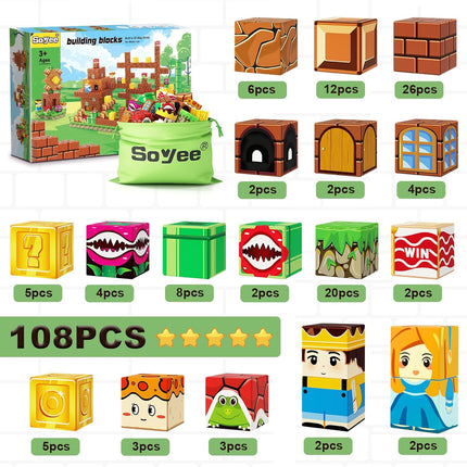 108 Magnetic Cubes – Building & STEM Toy for Kids, School & Home Fun