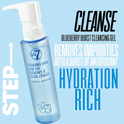 Self-Care Skincare Set – Cleanser, Toner, Serum, Moisturizer & Lip Mask