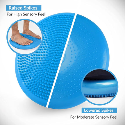 Stability Wobble Cushion with Pump and Bag for Core Balance and Exercise
