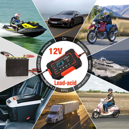 12V 6A NC101 Smart Battery Charger Automotive Trickle Maintainer with Temp Compensation