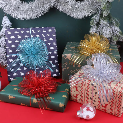 12PCS Mixed Color Pull Bow Ribbons 6 Inch Large Gift Bows for Presents