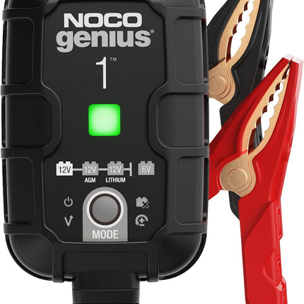 GENIUS1 Smart Battery Charger – 1A 6V/12V Trickle Charger for Lead-Acid & Lithium