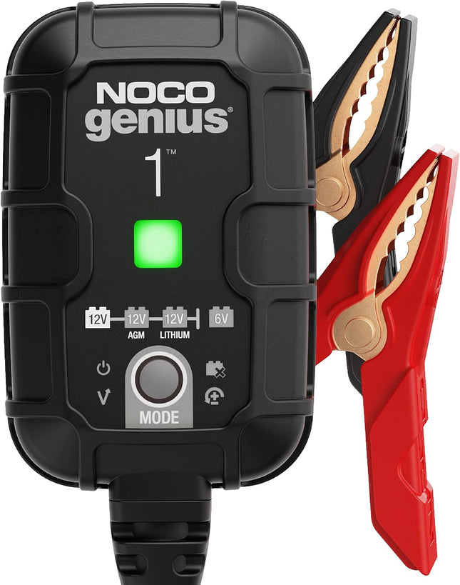 GENIUS1 Smart Battery Charger – 1A 6V/12V Trickle Charger for Lead-Acid & Lithium