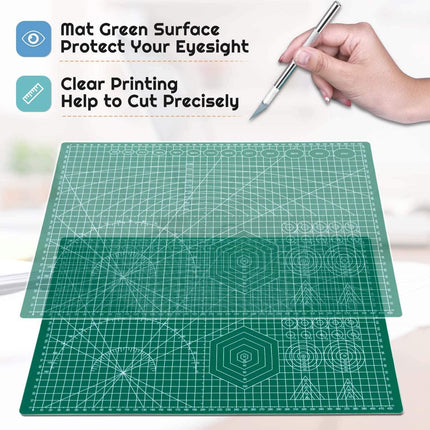 Self-Healing Cutting Mat 12x18" – Double-Sided 5-Ply for Sewing & Crafts
