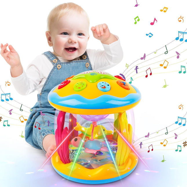 Baby Ocean Musical Toy – Rotating Light-Up Toy for 6–12 Months Boys