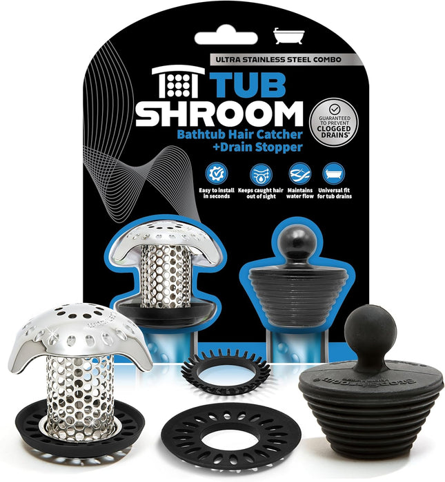 Ultra Bath Tub Drain Protector – Hair Catcher & Strainer, Stainless Steel