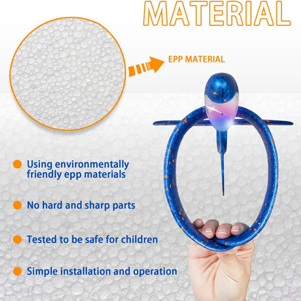 2-Pack LED Glider Airplanes – 17.5" Foam Flying Toy for Kids Ages 3–9